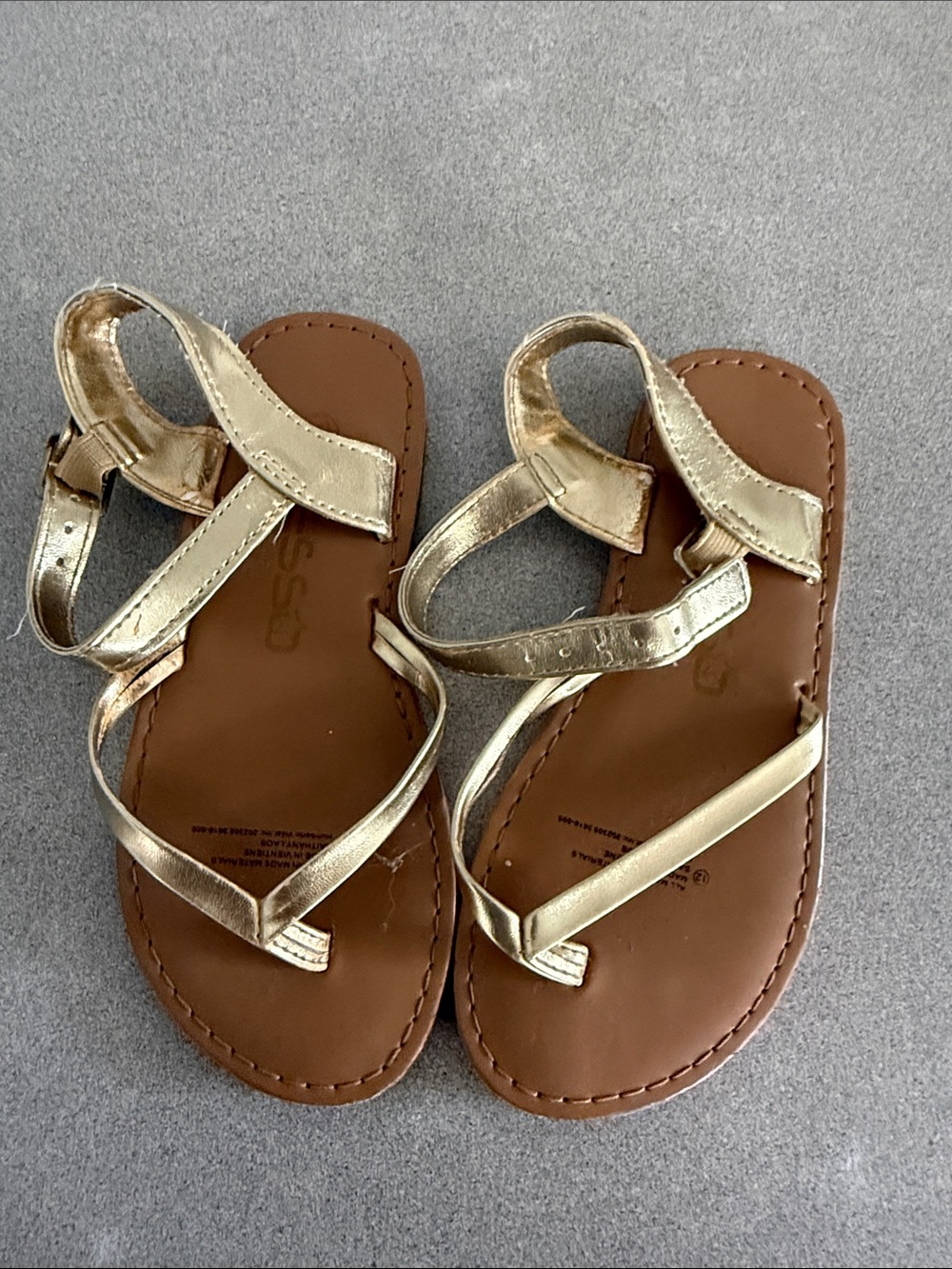 Toddler Metallic Gold Strappy Sandals